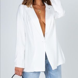 Princess Polly Amelia Oversized Blazer White
